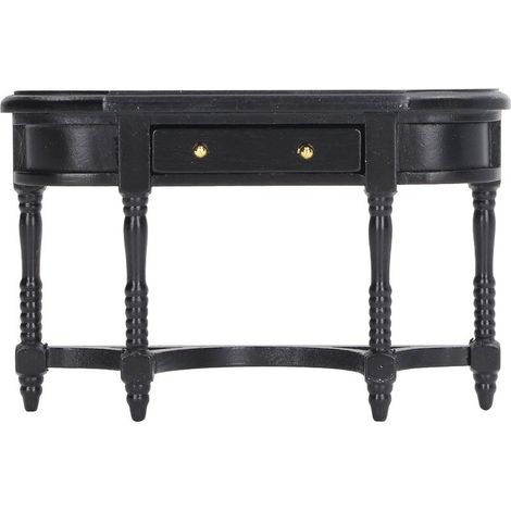 Bureau miniature en bois pour maison de poupée, meuble jouet modèle, accessoire de décoration de scène de vie (1/5)