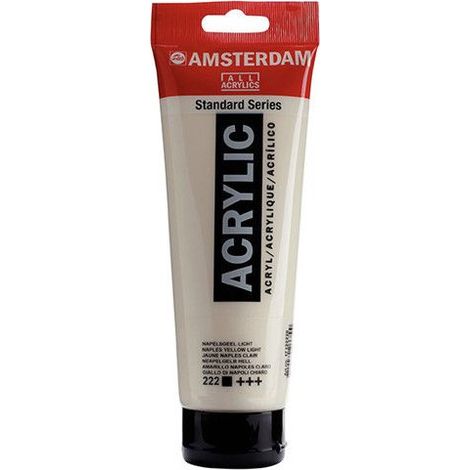 Peinture Acrylique en tube - Jaune de Naples clair - 222 - Amsterdam - 250ml (1/2)