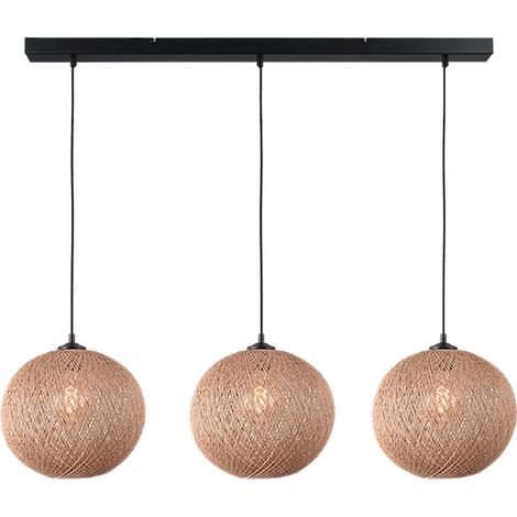 Lampe pendante à 3 lampes Corda Rotin Ø 30cm - 2236-05-100-3-30