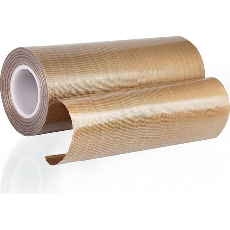 Marron 150 mm x 11 m x 0,18 mm, ruban en fibre de verre enduit de PTFE, ruban haute température, courroie convoyeur de séchage (1/5)