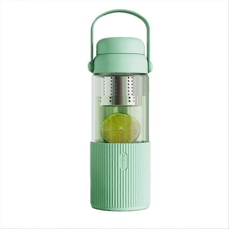520 ml Glas-Kaffeebecher mit Deckel, geeignet für Kaffee und Tee, inklusive Teefilter, ideal für Zuhause. (1/5)