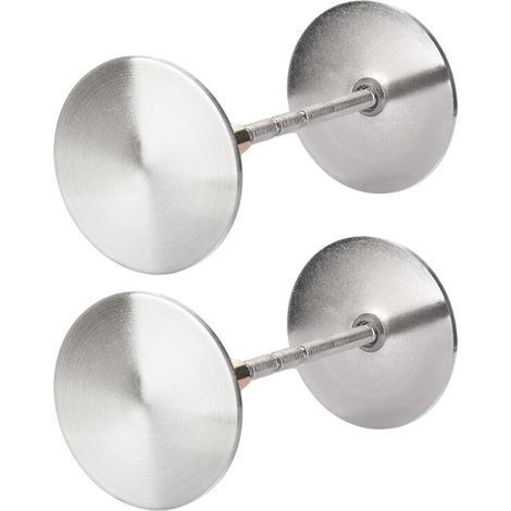 2 plaques de recouvrement rondes en alliage de zinc pour trous de port (1/5)