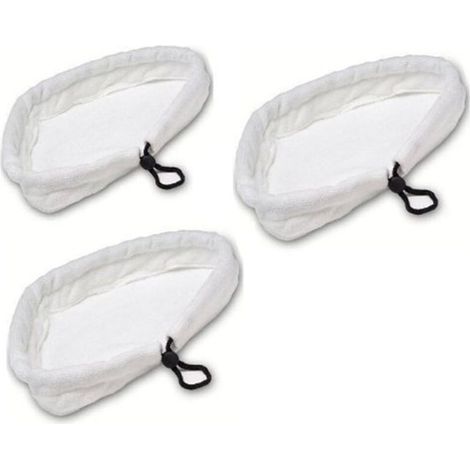 Set mit 3 Mikrofasertüchern, universelle Reinigungstücher, kompatibel mit anderen Dampfreinigern, waschbare Ersatztücher für Staubsauger und Dampfreiniger. – Crezuo