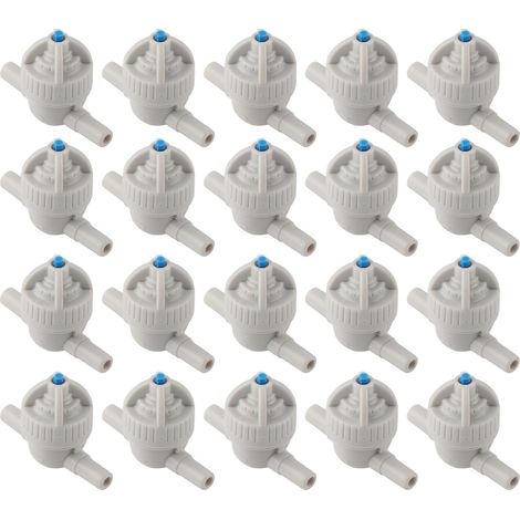 20 pièces clapet anti-goutte d'irrigation, haute résistance à la pression, double diamètre extérieur 6 mm, pièces d'arrosage pour jardin et pelouse