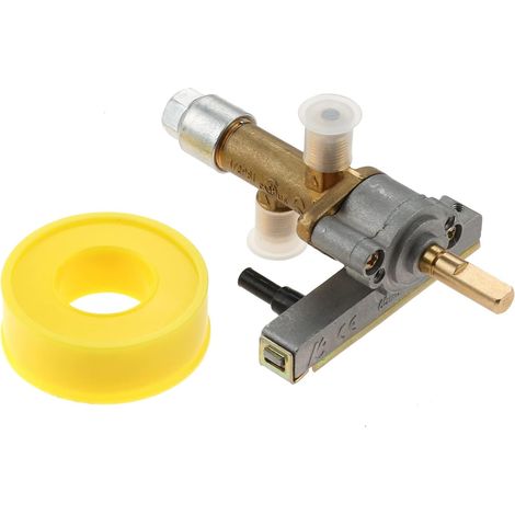 Soupape de sécurité à gaz avec dispositif d'allumage piézoélectrique de rechange pour Propan Powered Patio Heater Repair Parts (7/16"-24 UNEF Inlet (1/5)