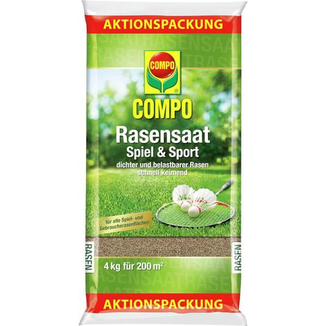 COMPO Rasensaat Spiel & Sport Aktionspackung für 200 m² - 4 kg (1/2)