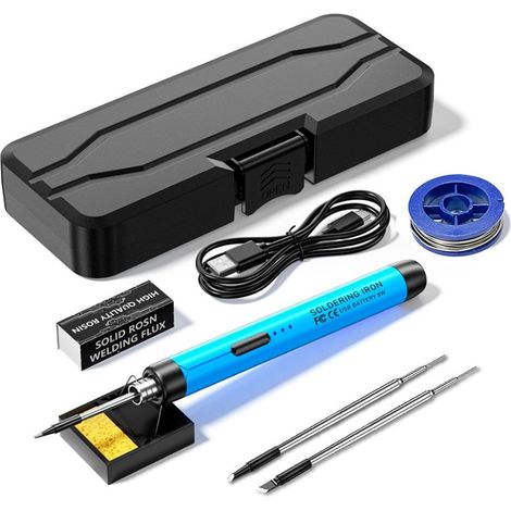 Kit Fer à Souder USB – 8 W Température Réglable 300-450°C avec Écran LED (1/5)