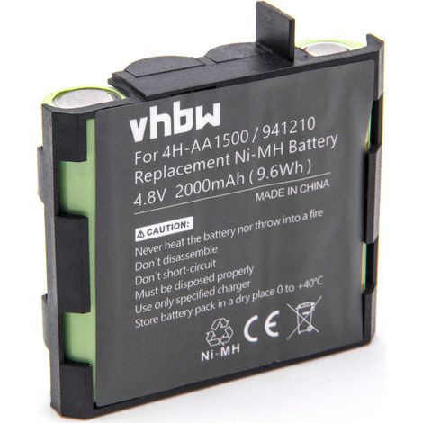 vhbw NiMH Akku 2000mAh (4.8V) kompatibel mit Medizintechnik Ersatz für Muskelstimulator Compex Edge US, Energy, Energy Mi-Ready, Energy, Energy Mi-ready, Fit