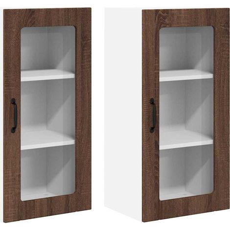 Meuble mural de cuisine,Armoire de cuisine 2 pcs Chêne brun 40 x 31 x 80 cm CFW15906 (1/5)