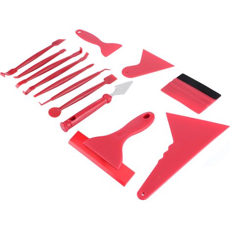 Lot de 13 outils de pose pour film auto, raclette lisseuse vitre camion, grattoir de marouflage (1/5)