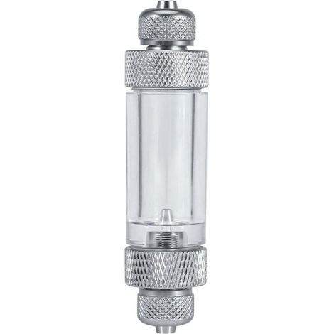 Compteur En Bulle De CO2 En Ligne Aquarium Avec Clapet Anti-Retour En Aluminium Simple Double Tête Non-Retour Bulle Counter Fish Tank Outil ( Double Head ) (1/4)