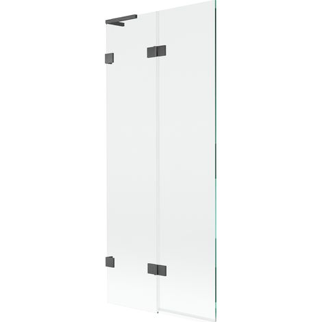 Mexen Lunar L paroi de baignoire 2 volets gauche 80 x 150 cm, transparent, gris canon brossé - 897L-080-100-66-00-L (1/5)