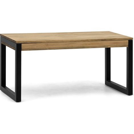 Mesa Elevable iCub 100x50x60cm tablero 18mm ECO Negra en madera maciza de pino acabado vintage estilo industrial Box Furniture
