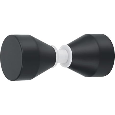Poignées de Porte Multilatéral de Douche Rondes en Verre, en Acier Inoxydable, Poignées Rechange pour Cabine de Douche, Écran de Douche, Noir (1/5)