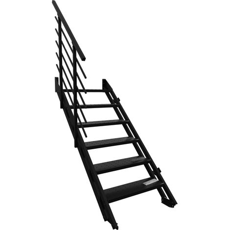 Minka Außentreppe Flex Zink 161,2cm max. Geschosshöhe 6 Stufen