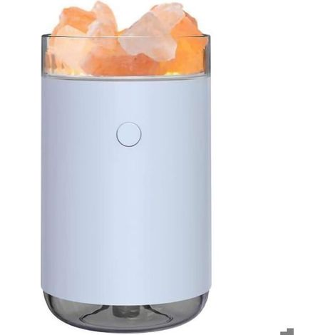Humidificateur 260 ml avec lumière colorée en pierre de sel, silencieux USB pour huiles essentielles, bureau (1/4)