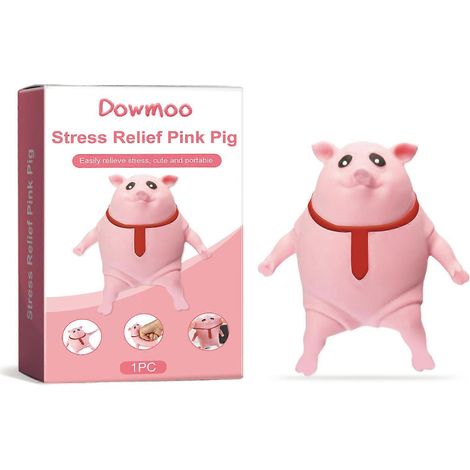 Cochon mignon et mou, jouet anti-stress à presser pour soulager l'anxiété, jouet animal extensible amusant (1/5)