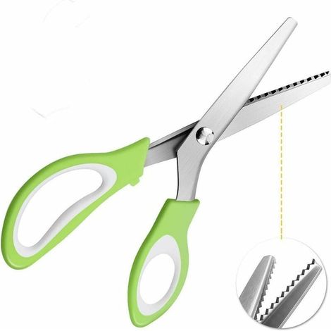 Ciseaux Cranteurs - Lames Acier Inoxydable - Pour Tissu et Feutre - Finition Zigzag Anti-effilochage - 24 cm - 1 Pièce (1/5)