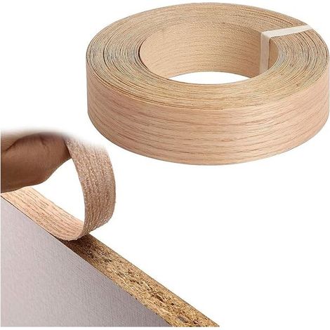 Oak edging, edge, oak edging roll, wood veneer, edge protection, 22 mm x 8 m (1/3)