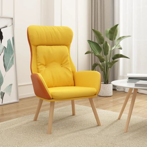 Teenpull – Relaxsessel Senfgelb Stoff und PVC (1/5)