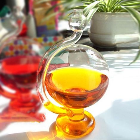 Baromètre-Flacon Prévision Météo - Verre Borosilicaté Haut Grade - Décoration Intérieure Bureau Salon Chambre - 1 Pièce (1/2)