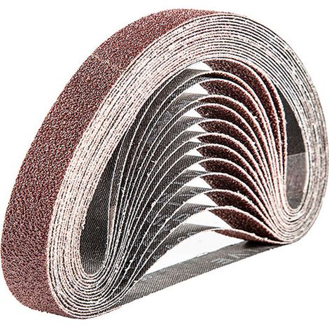 Schleifband 20 x 520 mm, 15 Stück Körnung 60 Schleifband Set