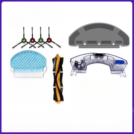 Adatto agli accessori Ecovacs T9/T8/T5, tra cui spazzola principale, spazzola laterale, panno per la pulizia, serbatoio dell'acqua, kit e pezzi di ricambio per robot aspirapolvere. (1/5)
