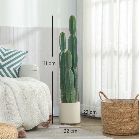 Kunstpflanze Kaktus Pflanzen groß 111 cm künstliche Pflanzen im Topf für Büro Wohnzimmer (1/5)