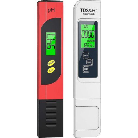 Testeur numérique 4 en 1 de pH et de qualité de l'eau, blanc, pour piscines, aquariums, spas et tests rapides-AquaForge (1/4)