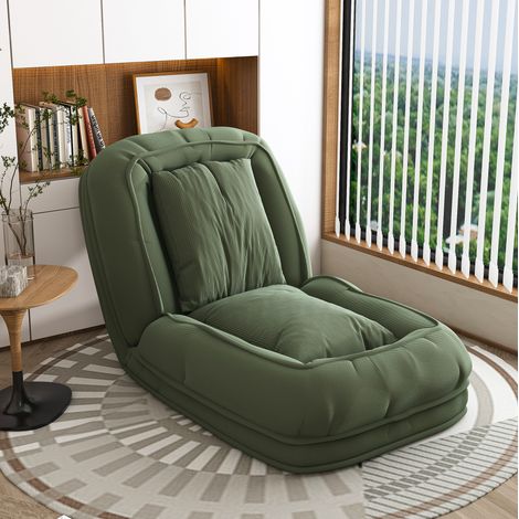 Canapé convertible pliable ergonomique 90°-180°, 5 positions, 180 x 90 x 26 cm, vert HAVRYA (1/5)