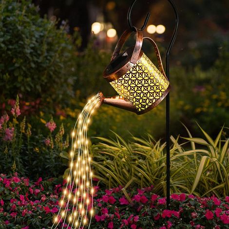Arrosoir Solaire avec Guirlande Lumineuse - Décoration et Éclairage de Jardin - Lampes LED Solaires pour Extérieur avec Crochet de Berger - Étanche pour Cour (1/5)