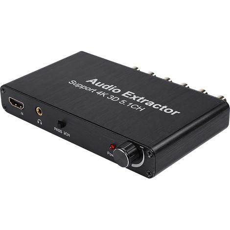 Extracteur Audio HDMI 5.1 avec Support 4K 3D, Convertisseur Audio Vidéo, Alimentation 100-240V, Prise UE (1/5)