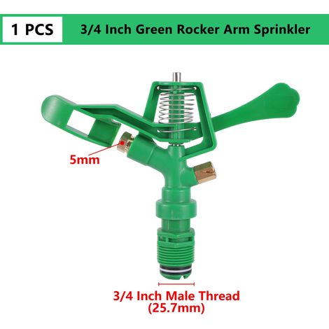 Arroseur à impact rotatif automatique à 360 degrés -4541/2"3/4" pour pelouse, arrosage agricole réglable, à bascule. (1/5)