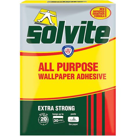 Solvite 1882382 All Purpose Wallpaper Paste Sachet 20 Roll + 50% Free SLVDECBOX