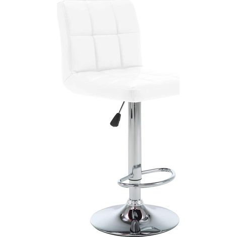Maison Exclusive - Barhocker 2 Stk. Weiß Kunstleder (1/5)
