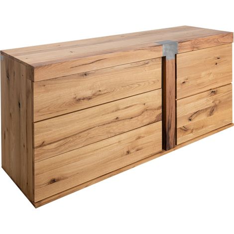 Buffet 160x45 Chênes sauvage et lombard huilé Bois naturel NEW AMSTERDAM 10