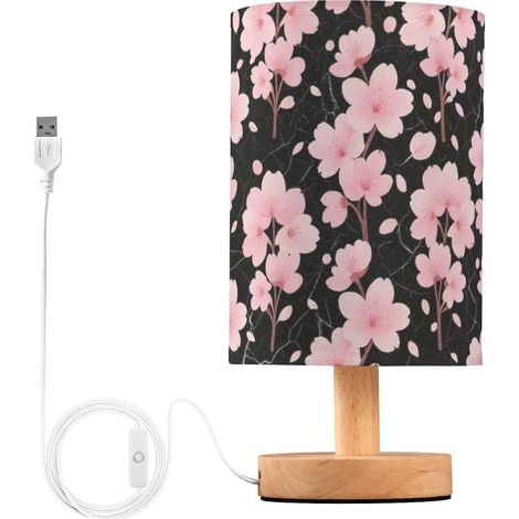 Lampe de table japonaise en forme fleur cerisier rose pour (1/5)