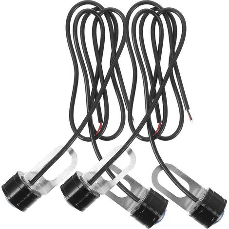 Lot de 4 feux de recul LED « œil d'aigle » avec feux de jour pour moto-80X2.2cm-White (1/2)