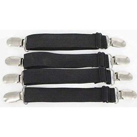 VURAHOME - Unique Store 4 Pcs Tendeur Drap Housse Élastique,60-130Cm Réglable Élastique Lit Drap,Tendeurs De Maintien Convient À Tous Lits Et Matelas,Noir (1/5)