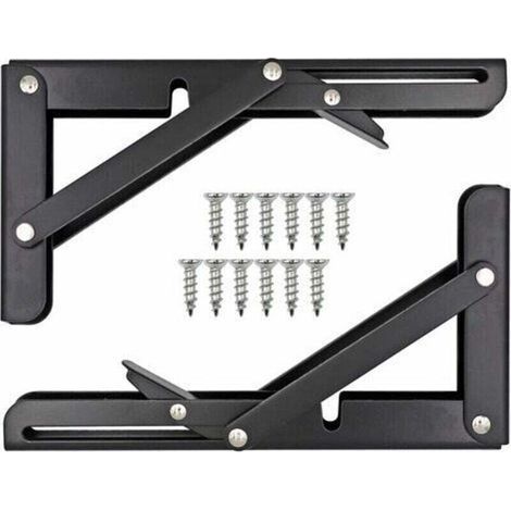 FENOPLASTIC Schneefaltbare Regalhalterung, XU, Faltbares Wandregal, Schwerlast-Falthalterung, Regalträger und -stifte, für Werkbänke und Regale, 8 Zoll - KZQ (1/5)