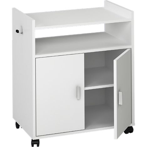 Meuble de cuisine / Meuble polyvalent coloris blanc - Hauteur 79.5 x Longueur 60 x Profondeur 40 cm -PEGANE- (1/2)