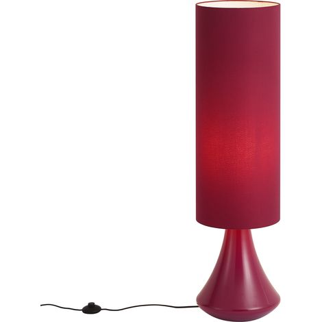 QAZQA Lámpara de pie retro morada con pantalla de tela - Mina (1/5)