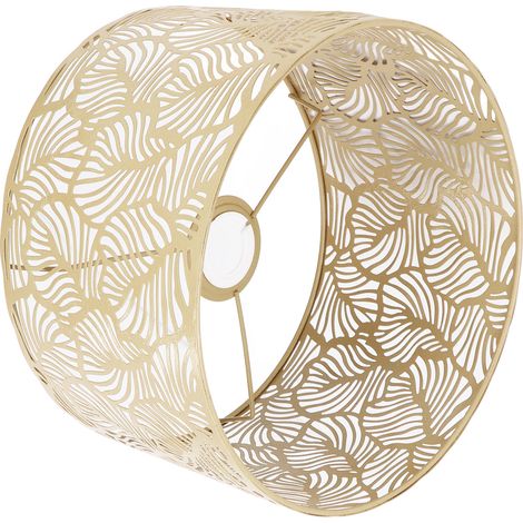 Abat-jour de style moderne et épuré, couleur or, pour ampoules E14 et E27. (1/5)