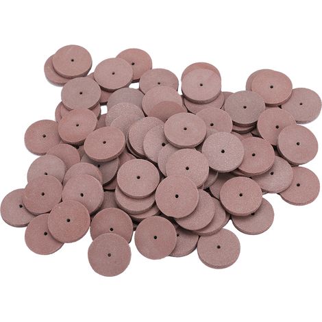 100 disques en caoutchouc pour polir métal, mini meuleuse dentaire, accessoire de fraisage rouge (1/5)