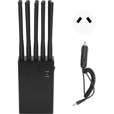 Brouilleur de signal portable 15m, brouilleur multifréquence 10 antennes, anti-enregistreur, bloqueur d'ondes avec prise AU 110-240V, rayon d'interception 15 mètres