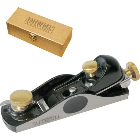 Pialla a mano Faithfull 6012 in scatola di legno – Pialla a mano ad angolo basso in ghisa lavorata con precisione per la lavorazione delle venature di testa e la rifinitura fine su legno e laminati (1/4)