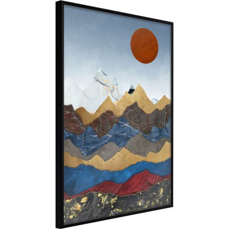 Affiche Murale Encadrée "Red Sun" 40 x 60 cm Noir