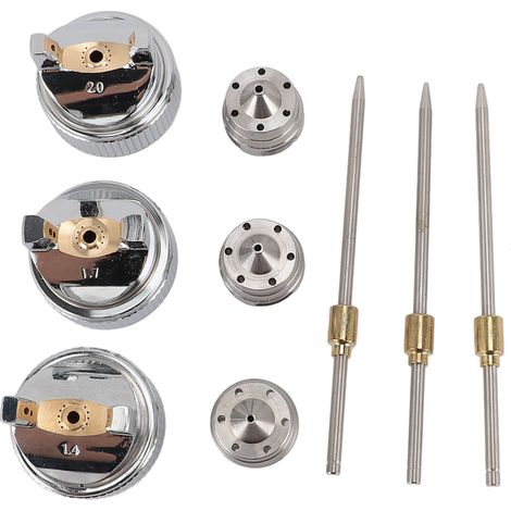 3-teiliges Nadeldüsen-Set für Flüssigkeiten und Luft, H 827 1,4 1,7 2,0 mm, stabile Leistung, Messing- und Kunststoffspitze, einstellbare Größe (1/5)