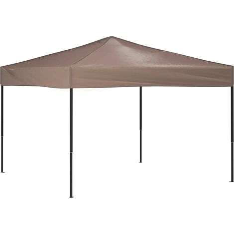 vidaXL Carpa para fiestas plegable gris taupe 3x3 m (1/2)