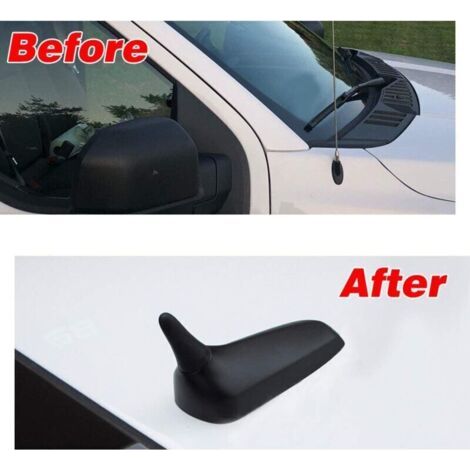 QORVA-Antenne courte pour voiture avec amplificateur, antenne de toit en aluminium, signal amélioré, tige d'antenne, antenne de toit FM/DAB, antenne universelle pour véhicule, mini antenne tige courte